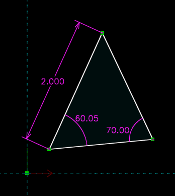 We can still drag any of the three vertices of the triangle, 